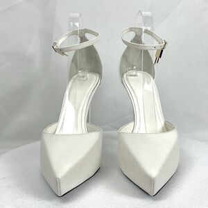Givenchy G Lock Platform Heels Beige Sz 39.5 Pointed Toe Ankle Strap